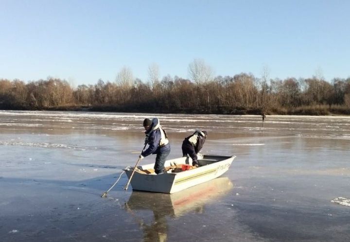 Житель Мамадыша позвонил в МЧС с просьбой спасти его нетрезвого сына со льда реки Вятки