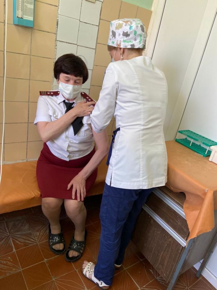 Коллектив Роспотребнадзора в Мамадыше массово привился от коронавируса