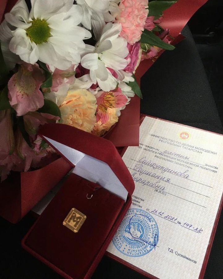 Раушанию Сайфутдинову наградил министр по делам молодёжи