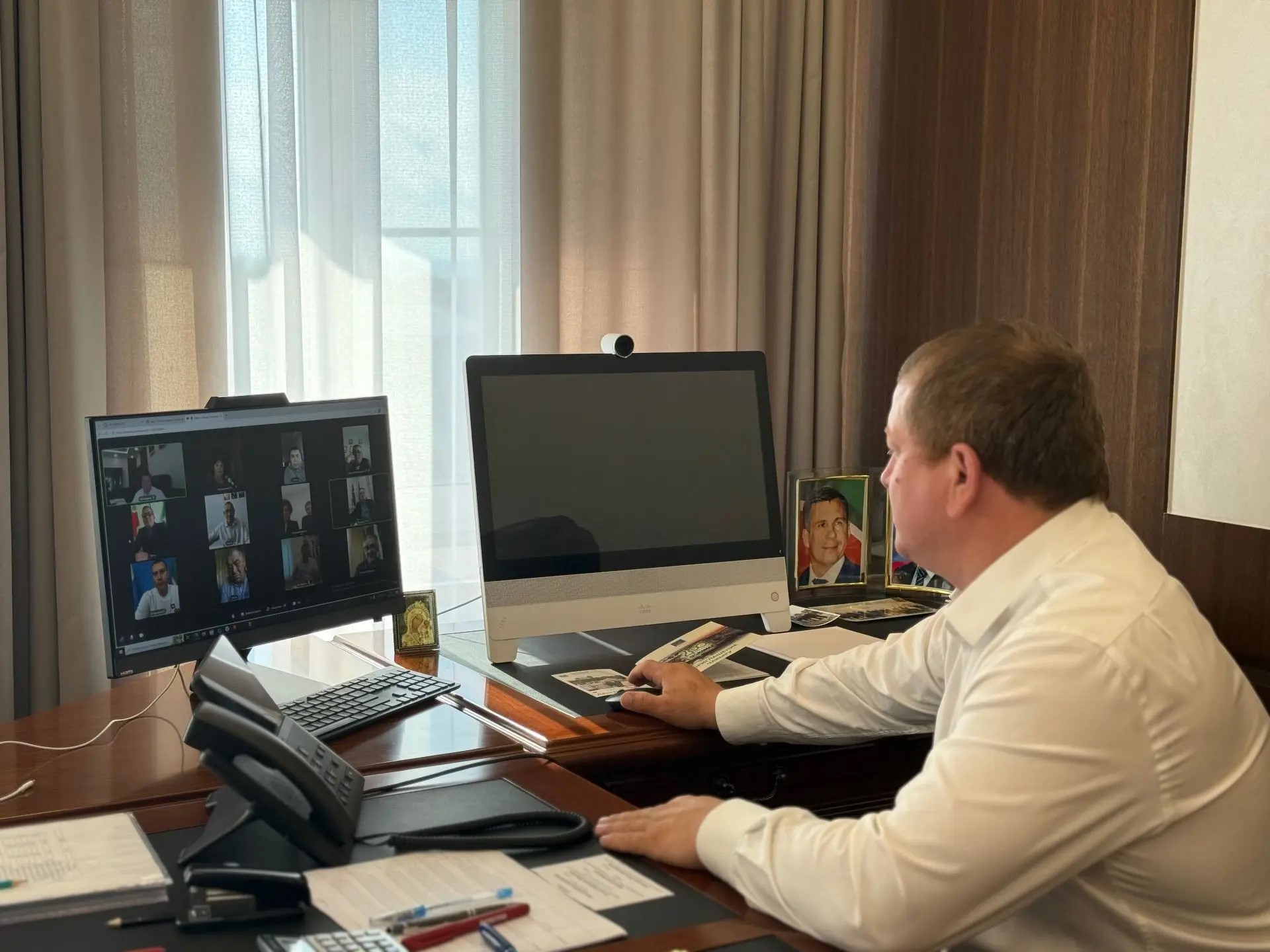 Глава мамадышского района Вадим Никитин провел рабочее совещание с главами сельских поселений в режиме ВКС