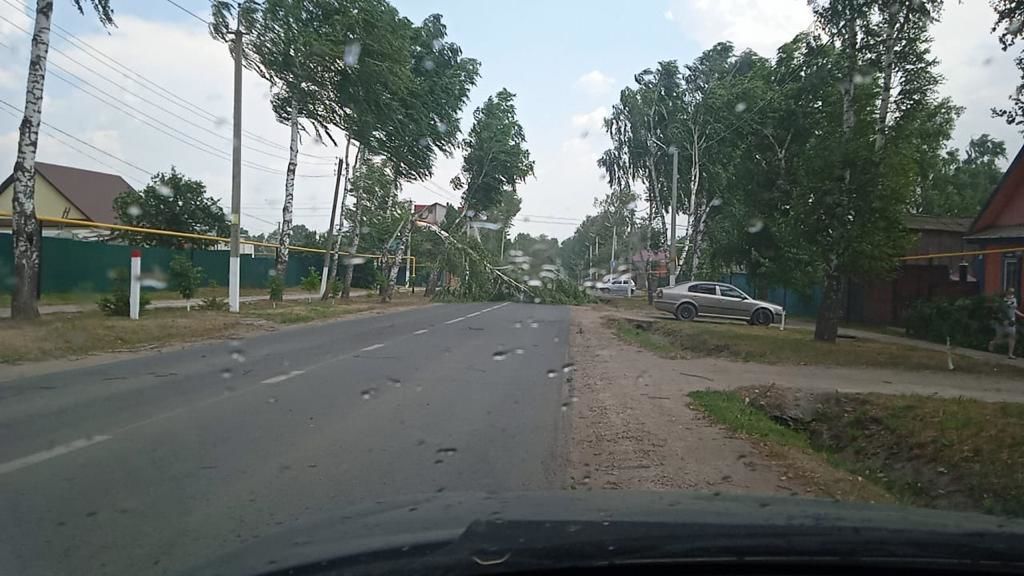 Оборванные электропровода, сорванные крыши, поваленные деревья и покореженные автомобили: над Мамадышем прошелся ураган