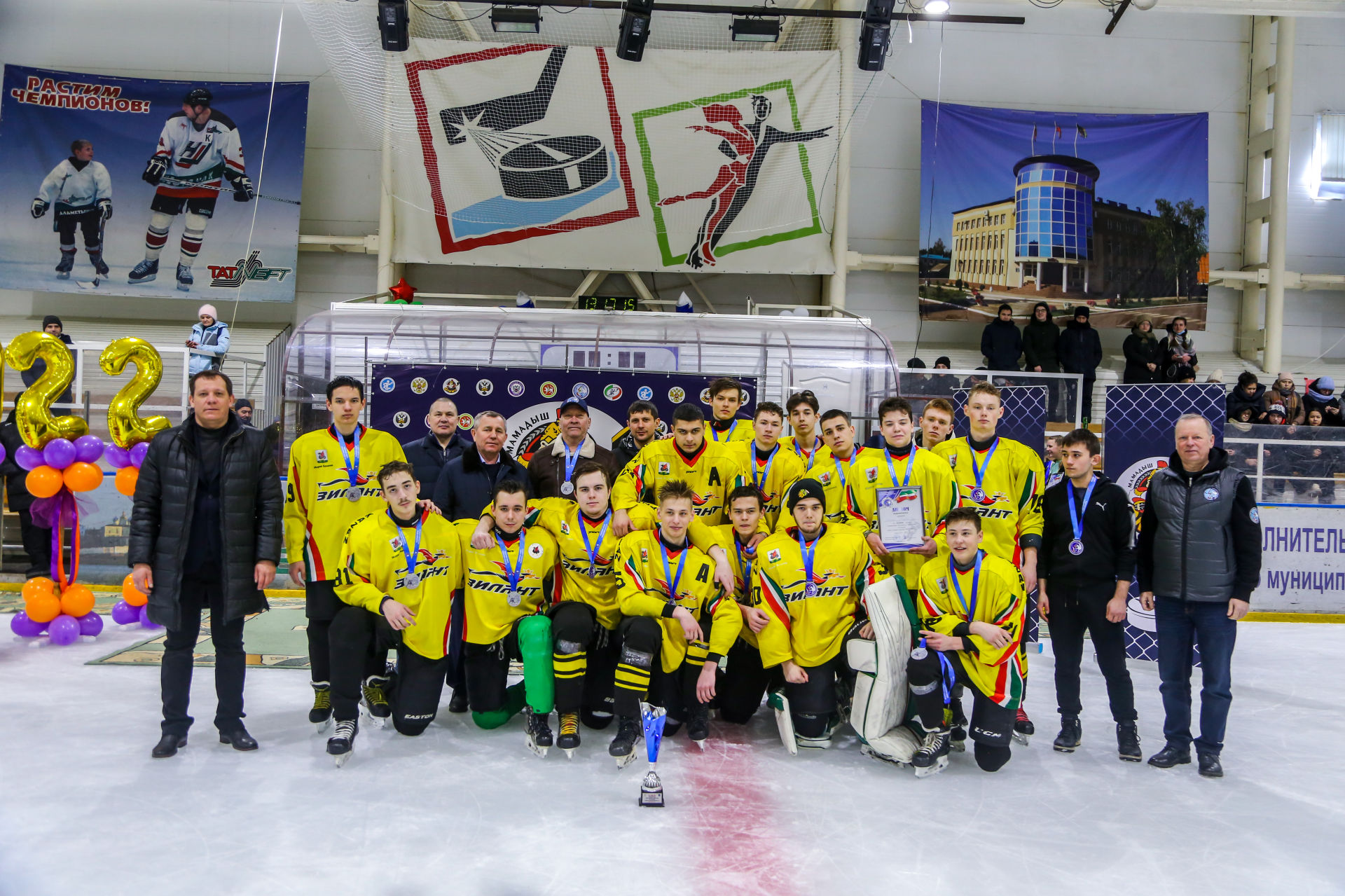 Мамадышская хоккейная команда "Олимп-2005" стала победительницей первенства РТ