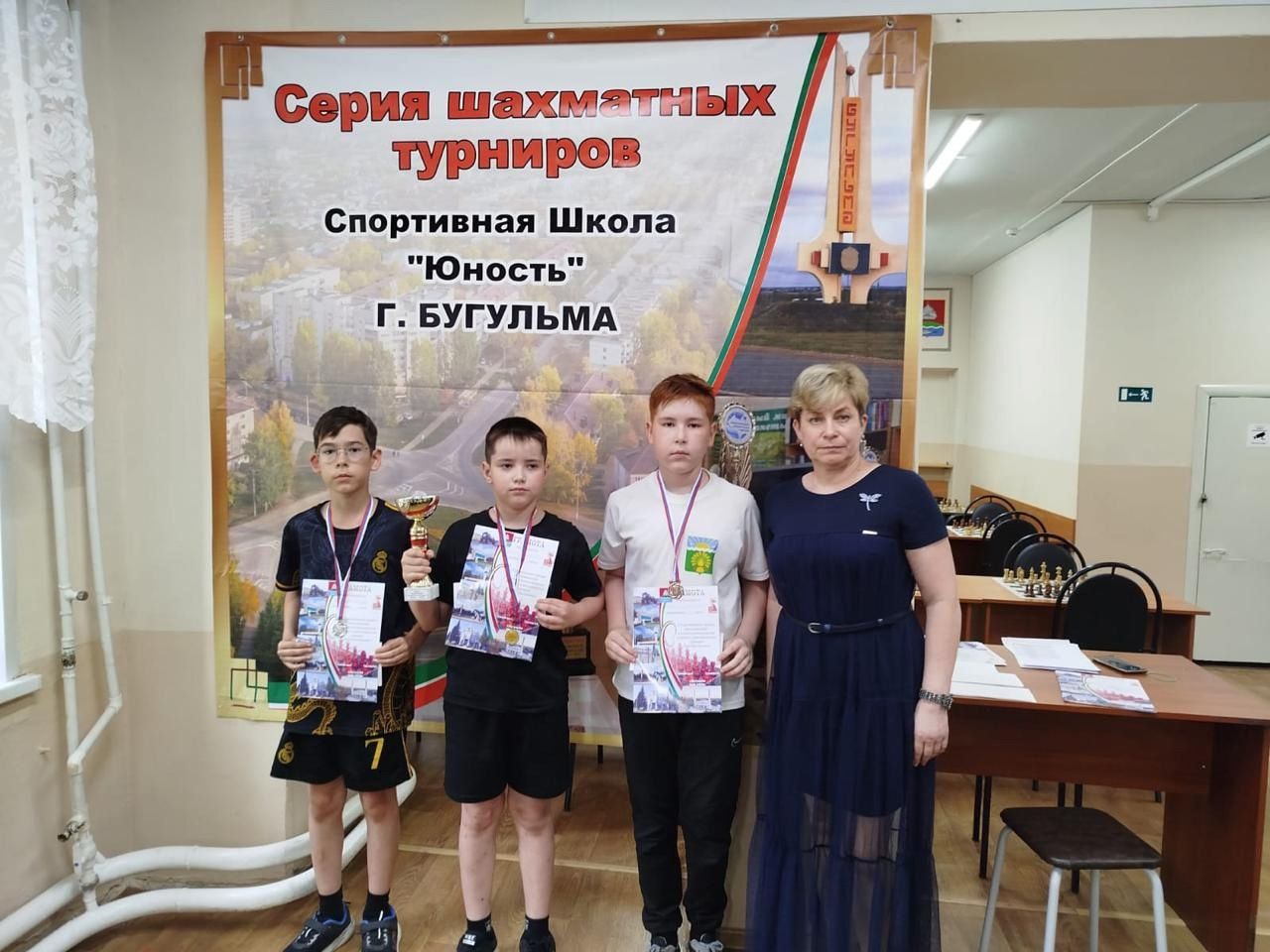 Юные шахматисты Мамадыша завоевали награды на региональном турнире