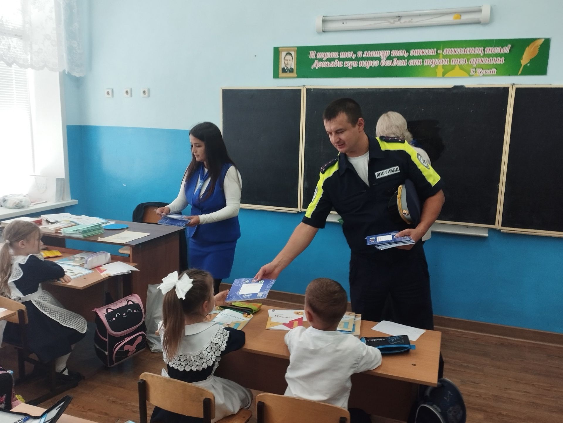 В городской школе №1 прошли профилактические беседы по ПДД