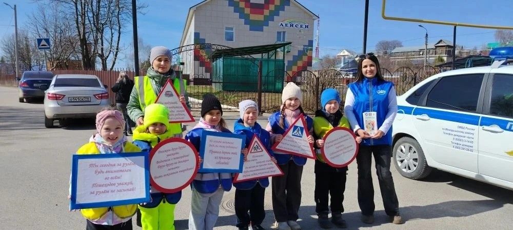 В Мамадыше юные инспекторы напомнили водителям о дорожных знаках