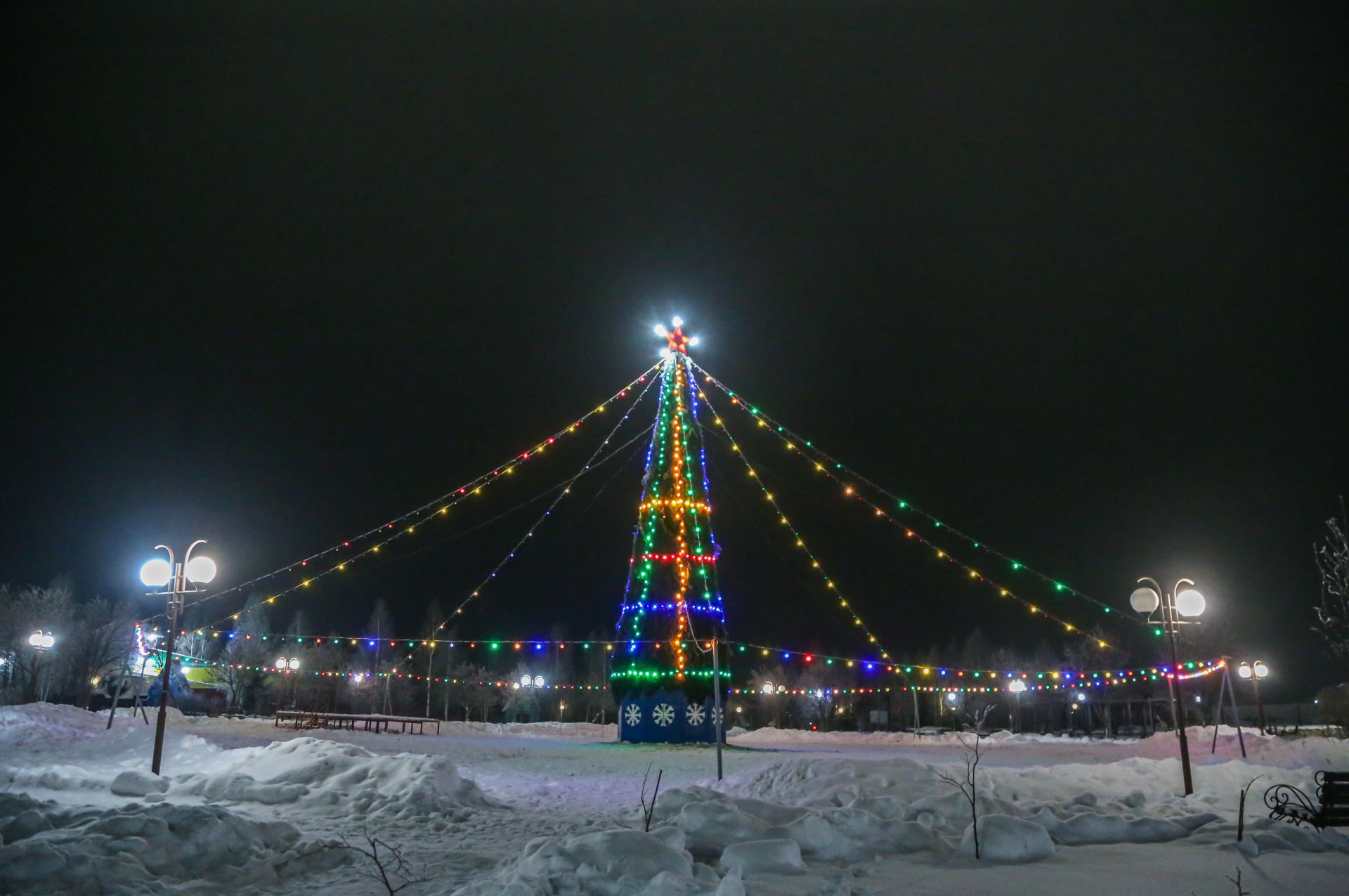 Новогоднее оформление города Мамадыш