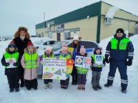 Юидовцы из «Бэлэкэч» вышли на улицы Мамадыша с призывом носить фликеры
