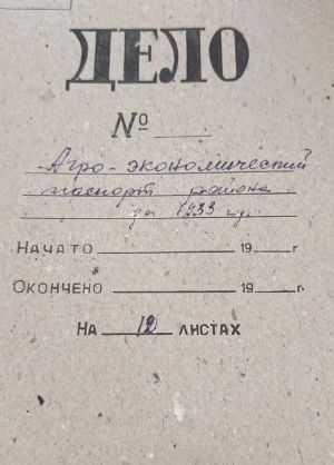 Архив Мамадышского района показал агропаспорт 1933 года