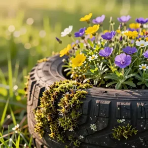 Штраф за старые шины на клумбах 2026: чем грозит использование покрышек в саду