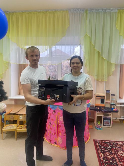 В детский сад «Лейсен» один из родителей подарил ценную оргтехнику