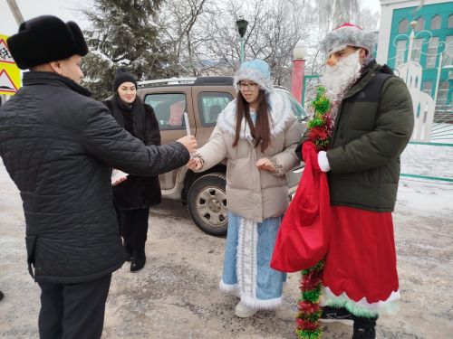 В Мамадыше стражи дорожного порядка провели предновогоднюю акцию