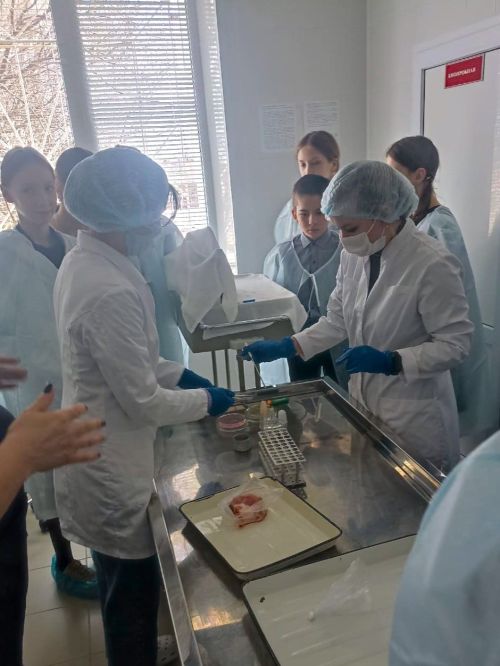 Учащиеся городской школы №3 посетили лабораторию Мамадышского ветеринарного объединения