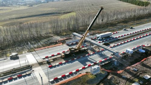 На трассе М-7 «Волга» возле н.п. Берсут-Сукаче приостановят движение в связи с монтажом пролетного строения