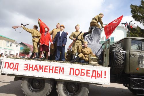 Коллектив Мамадышского политехнического колледжа сегодня полным составом принял участие на параде Победы