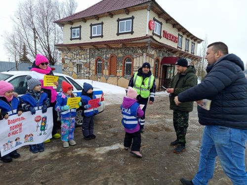 Мамадышские дошкольники провели акцию «Безопасная дорога детям»