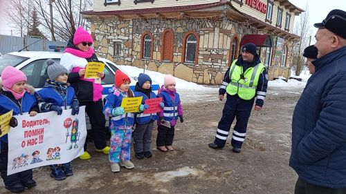 Мамадышские дошкольники провели акцию «Безопасная дорога детям»