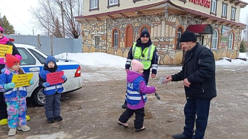 Мамадышские дошкольники провели акцию «Безопасная дорога детям»