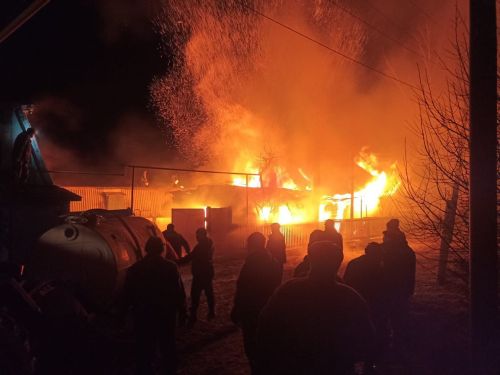 В Мамадышском районе полностью сгорел жилой дом