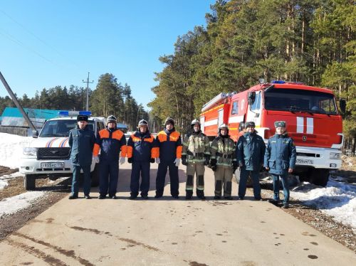 В Мамадышском районе провели учения по тушению лесного пожара