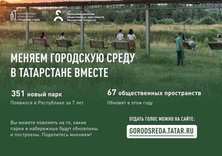 190 тысяч татарстанцев проголосовали за объекты благоустройства на 2023 год