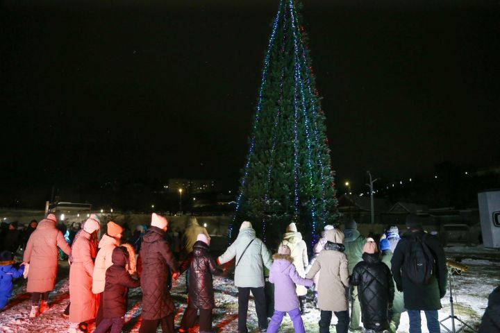 В сквере Яшьлек города Мамадыш состоялось торжественное открытие Новогодней красавицы