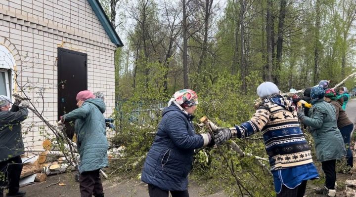 На кладбищах города Мамадыш провели субботники