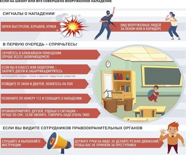 Мамадышцам рассказали, как вести себя в случае вооруженного нападения на учебное заведение