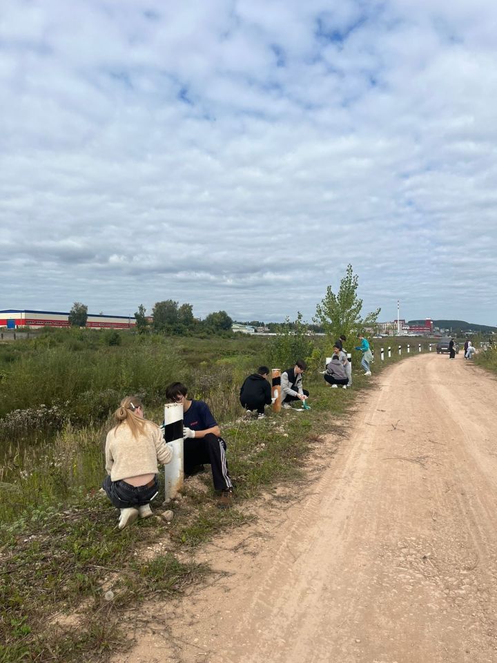 Мамадышские школьники собрались на общешкольный субботник