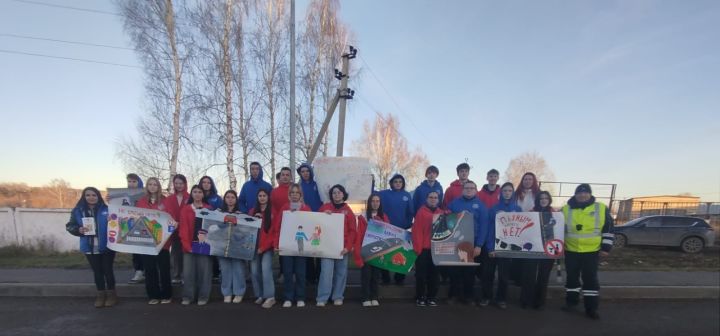 Мамадышские студенты и автоинспекторы провели акцию памяти жертв ДТП