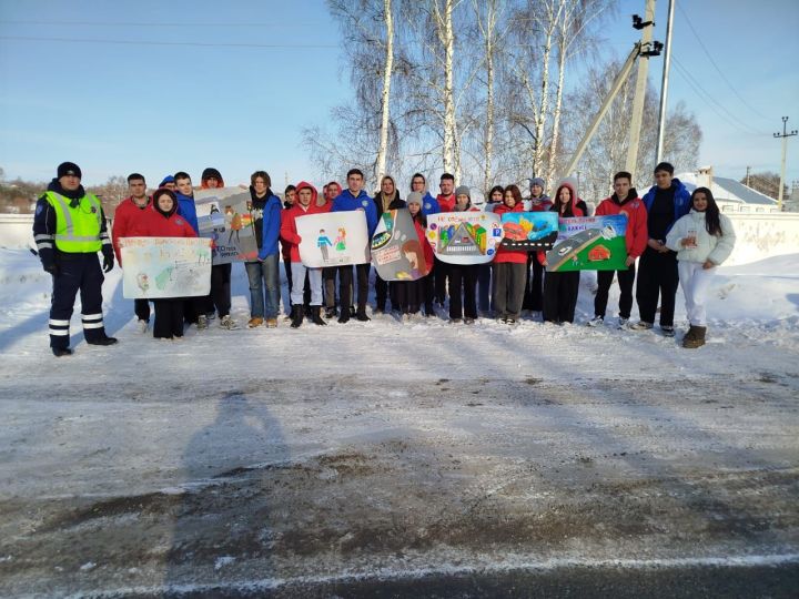 В Мамадыше прошла акция со студентами «Водитель, помни, жизнь важнее скорости»