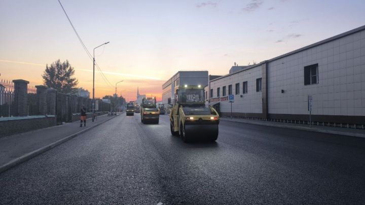 Ремонт улицы Галиаскара Камала в Казани в рамках нацпроекта