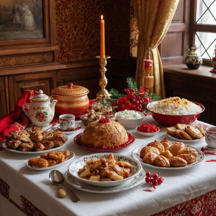 Праздничный стол на Крещение 2025: что приготовить по традициям и вкусно