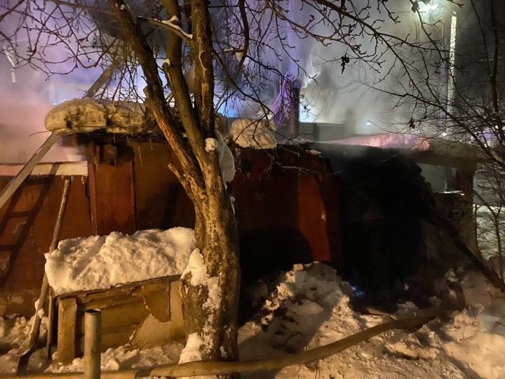 В Мамадыше произошел пожар в бане