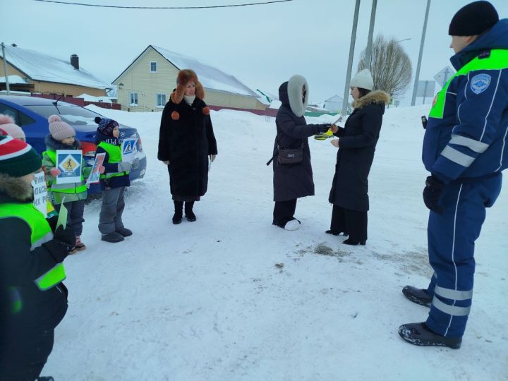 Юидовцы из «Бэлэкэч» вышли на улицы Мамадыша с призывом носить фликеры