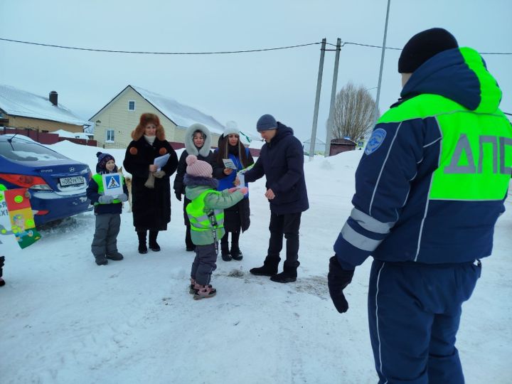 Юидовцы из «Бэлэкэч» вышли на улицы Мамадыша с призывом носить фликеры