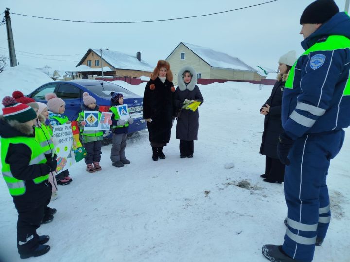 Юидовцы из «Бэлэкэч» вышли на улицы Мамадыша с призывом носить фликеры