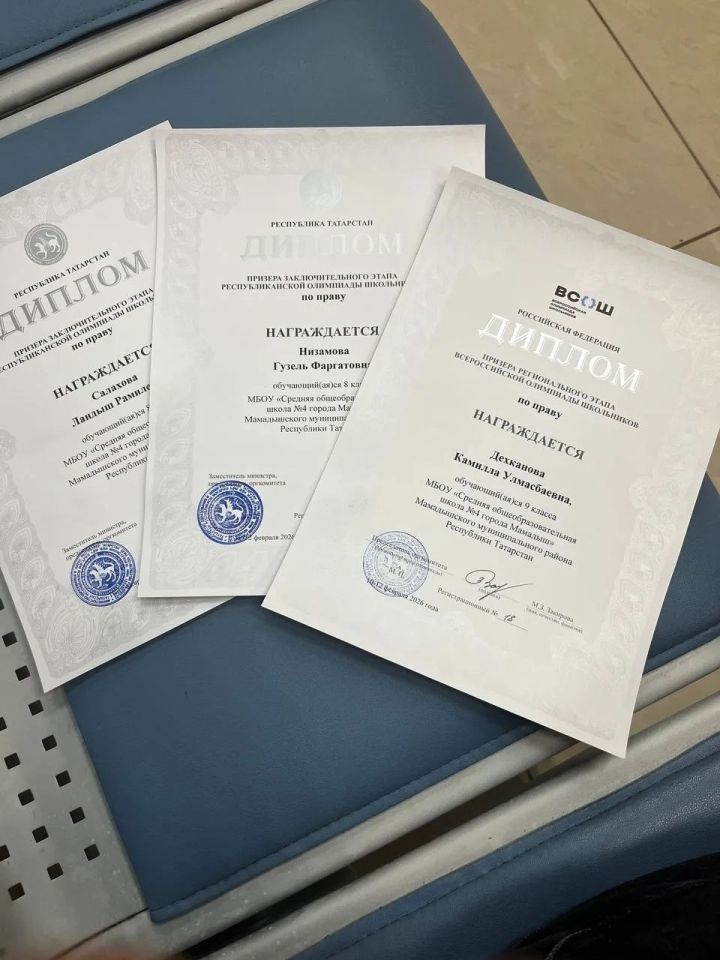 Школьницы из Мамадыша стали призерами олимпиады