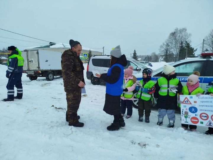В Мамадышском районе дошкольники напомнили водителям о ПДД