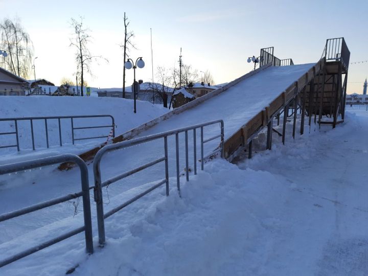 В Мамадыше подготовили «трассу» для фестиваля креативных санок