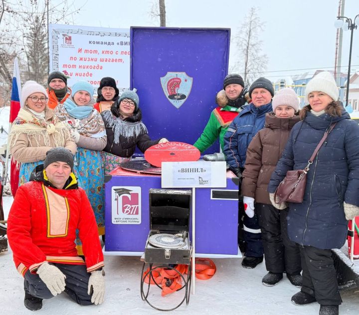 Легендарный патефон ожил на санной горке